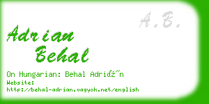 adrian behal business card